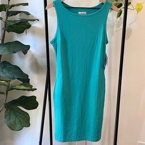 Columbia Chill River Sleeveless Dress S Teal Blue Omni-Freeze Omni-Wick NWT